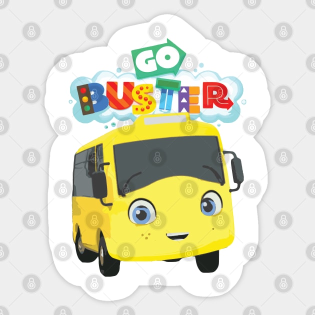 Go Buster  Kids Cartoons baby video Bus Sticker by cowtown_cowboy